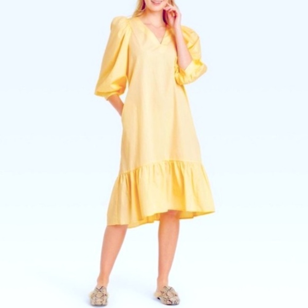 A New Day Women's Long Sleeve Ruffle Hem Dress‎